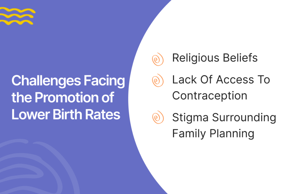 Challenges facing the promotion of lower birth rates