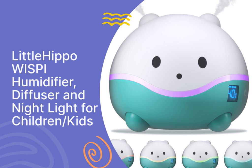 Littlehippo wispi humidifier, diffuser and night light for children/kids