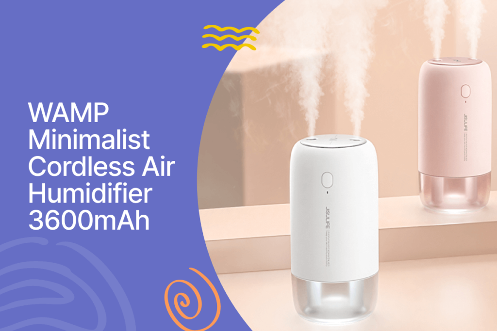 Wamp minimalist cordless air humidifier 3600mah
