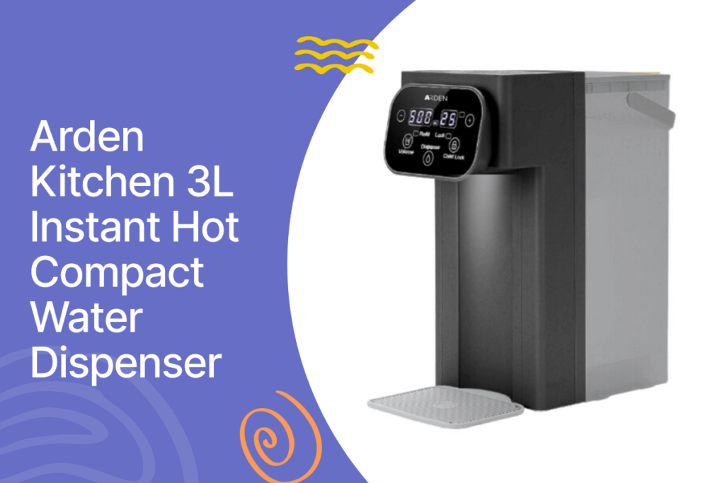 Arden kitchen 3l instant hot compact water dispenser: smart led, multiple volume & temperature options