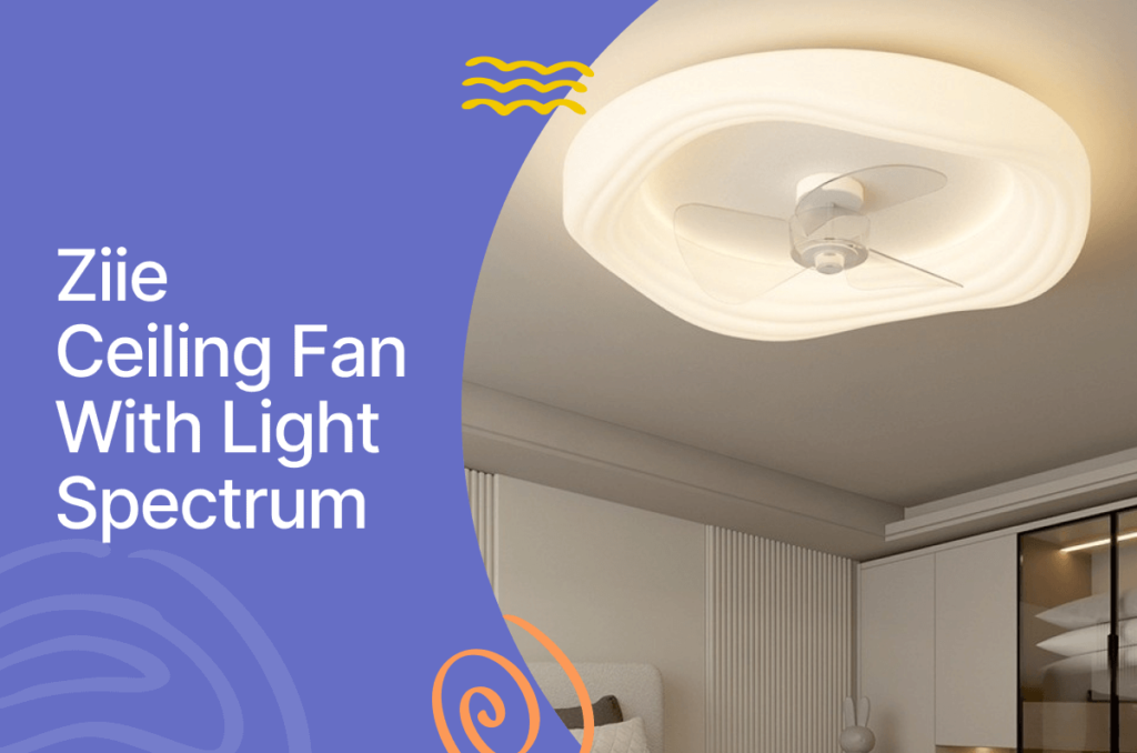 Ziie ceiling fan with light spectrum