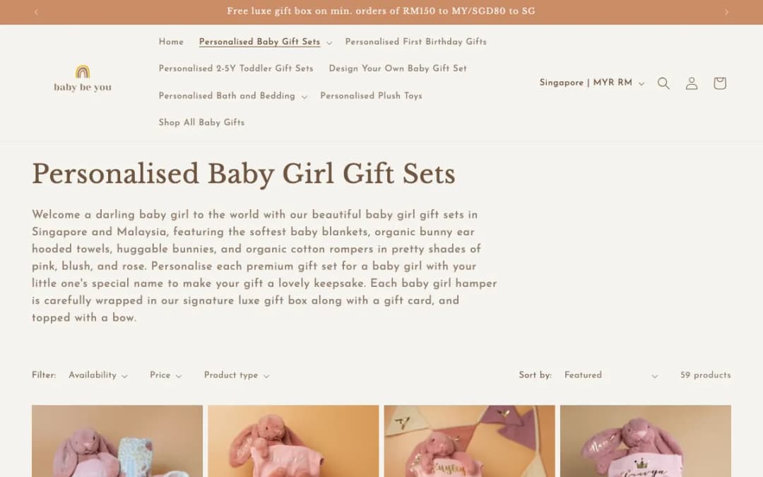 Screenshot of the Baby Be You website, taken 15 Oct 2026