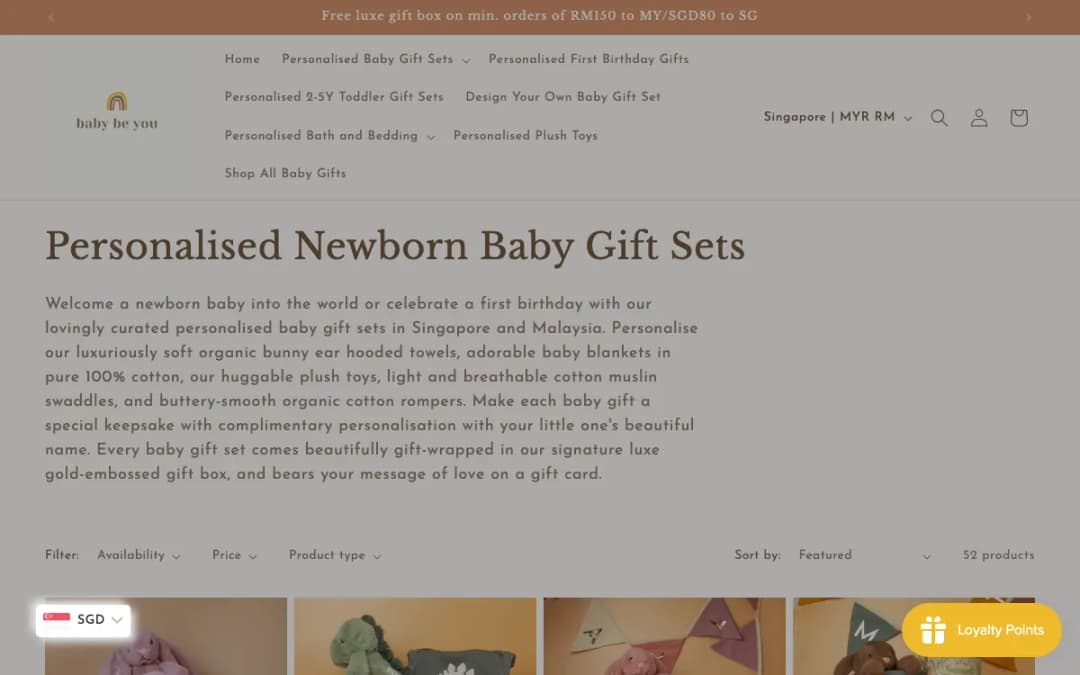 Screenshot of the Baby Be You website, taken 15 Oct 2026