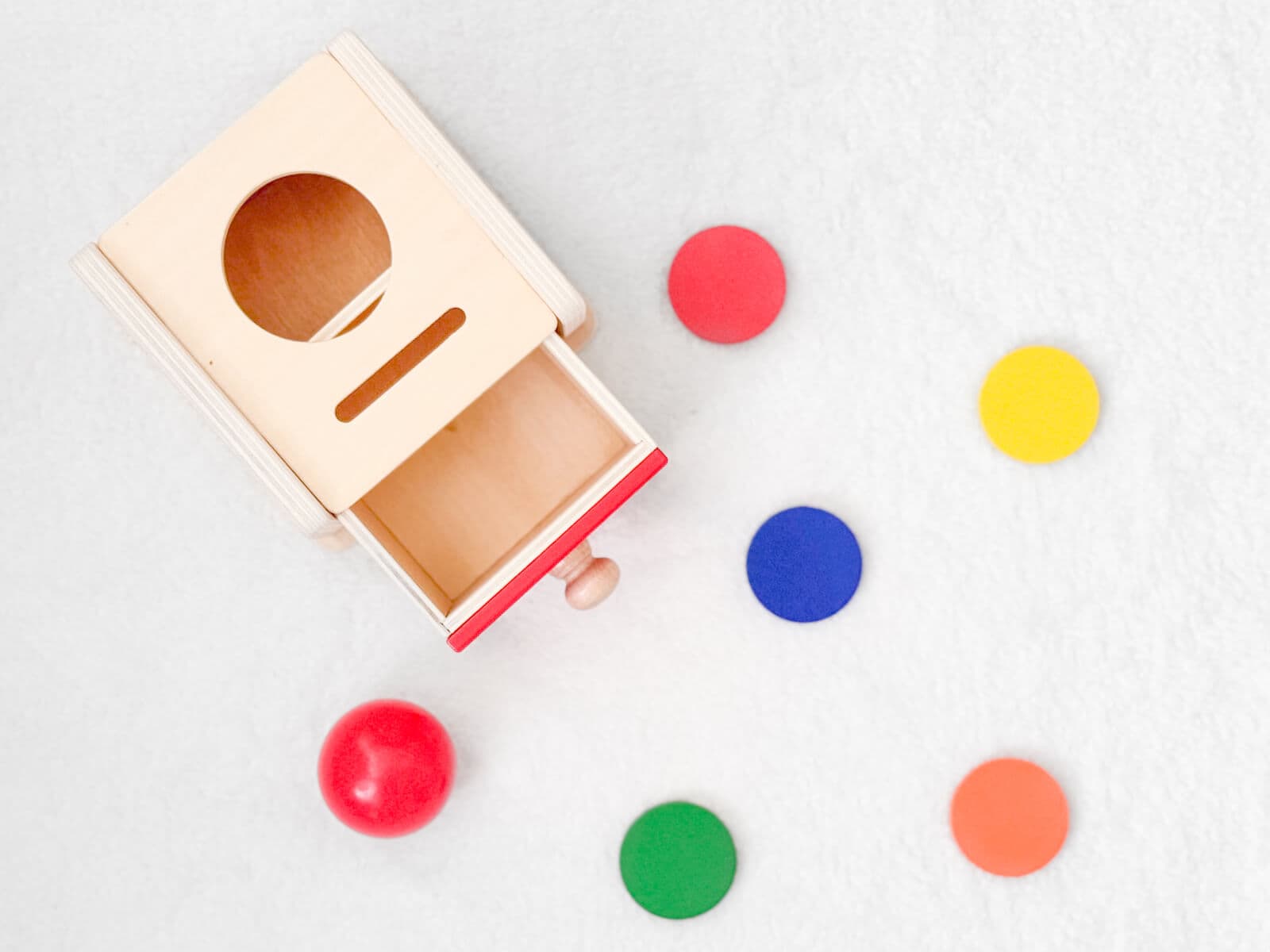 Object Permanence Wooden Ball & Coin Insert Box – coin box wooden toy