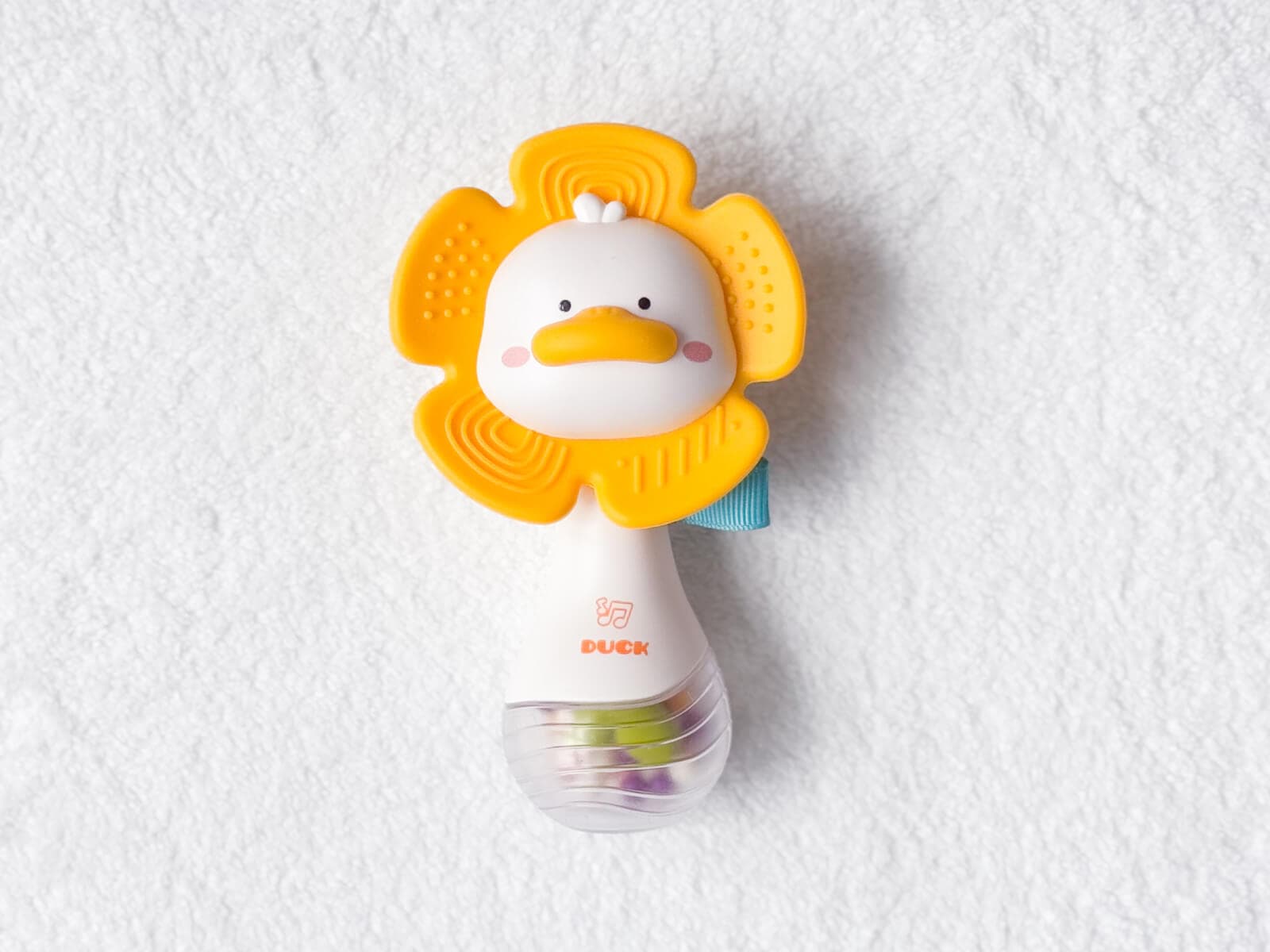 Yellow Baby Duck Rattle Teether – yellow duck rattle toy