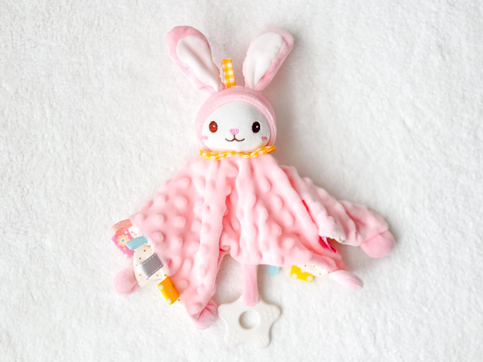 Snuggly Pink Bunny Plush Comforter