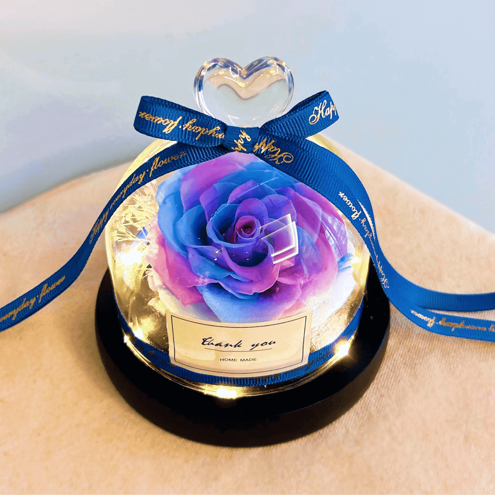 Baby Blue Preserved Flower Dome – blue prod baby