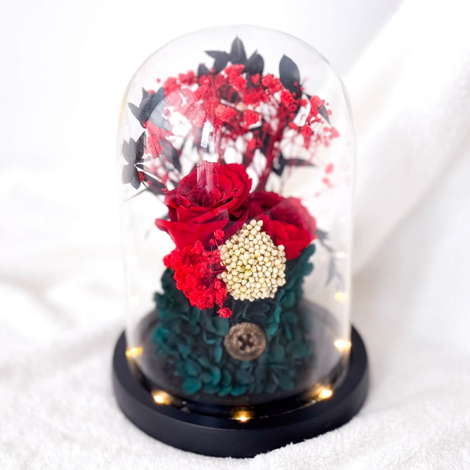 Classic Red Roses Preserved Flower Dome