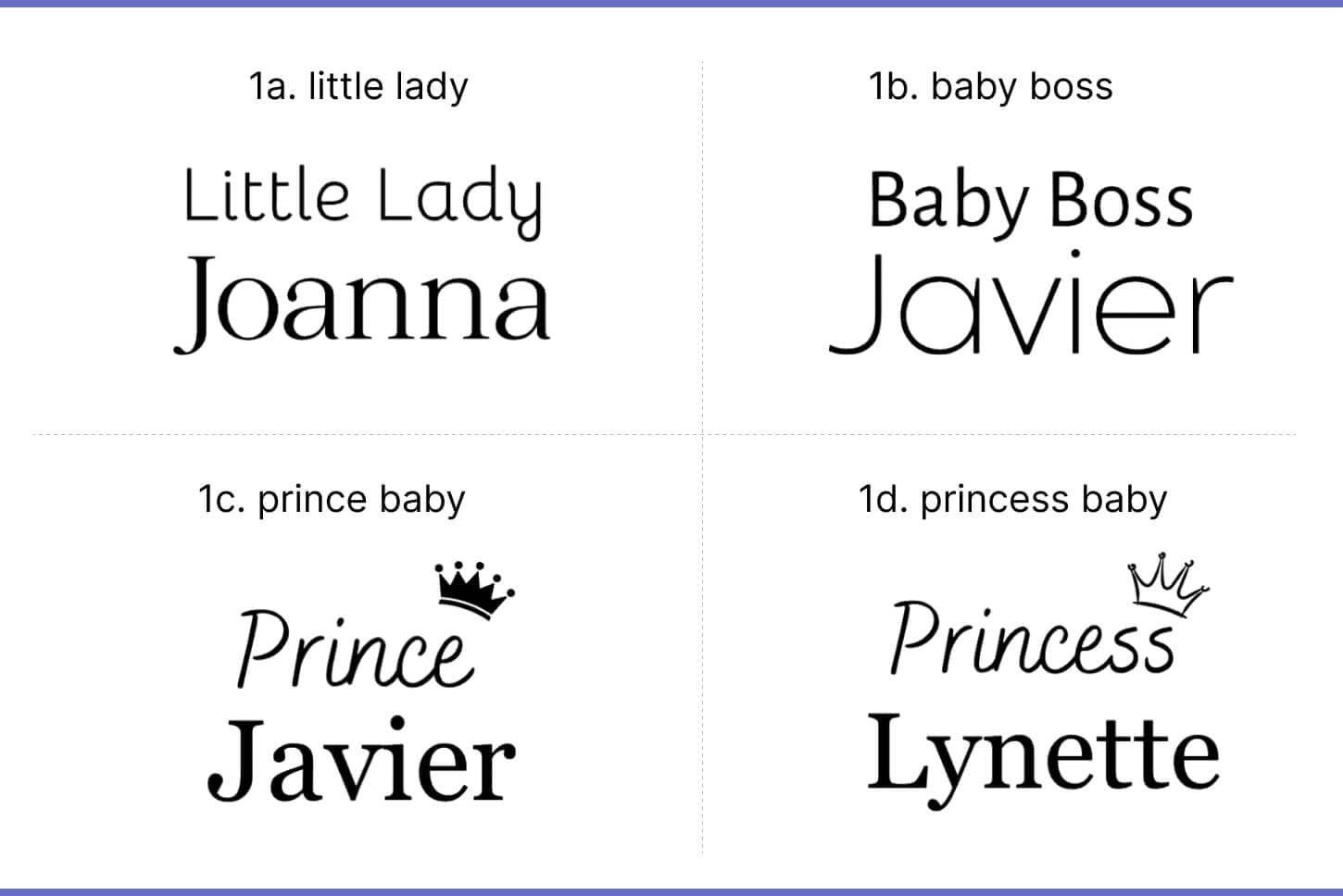 Blissbies Personalised Cotton Bibs – Blissbies personalised romper font style selection, photo 8