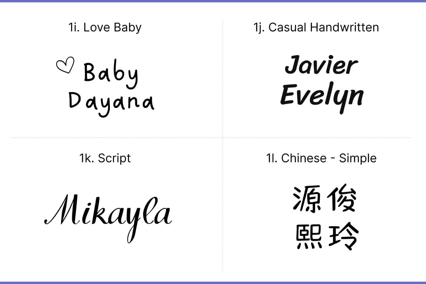 Blissbies Personalised Cotton Bibs – Blissbies personalised romper font style selection, photo 9