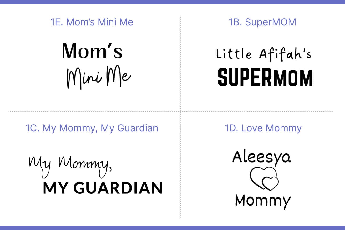 Super Mommy Daddy Set (Personalised Name) – Super mummy daddy baby gift set font style selection - Selection 2