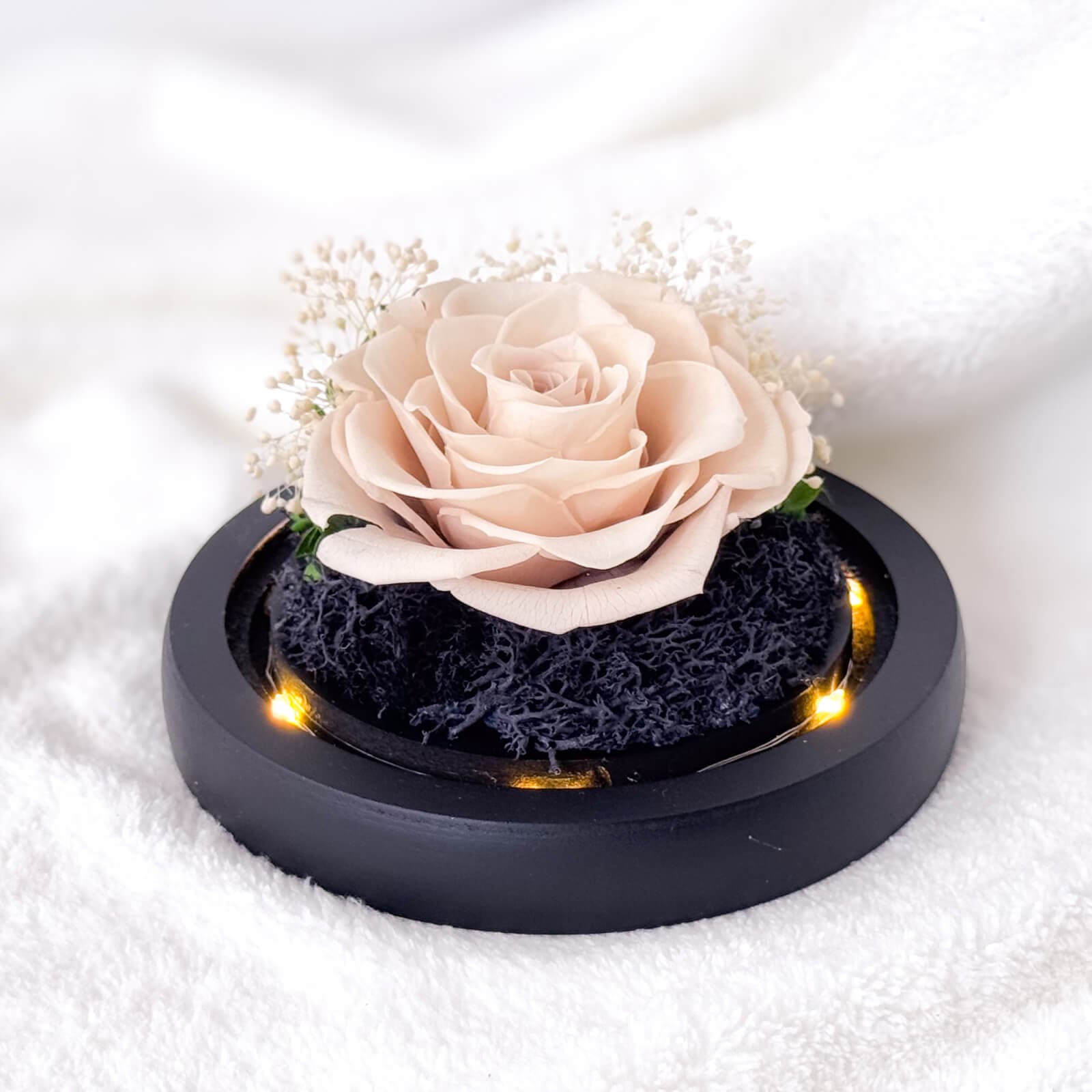 Caramel Bloom Preserved Flower Dome – photo 2