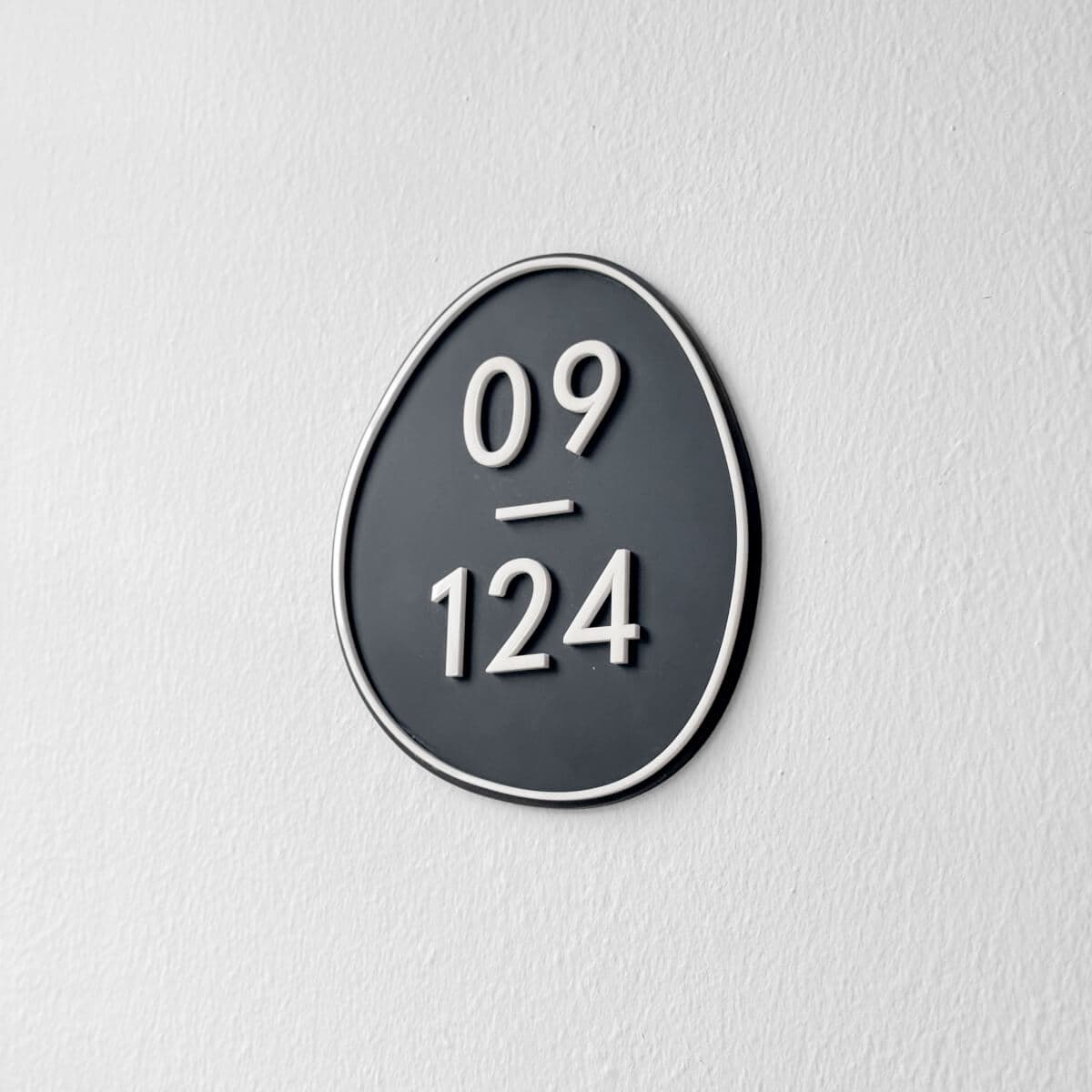 AURA Unit Number Sign (Oval Style 2)