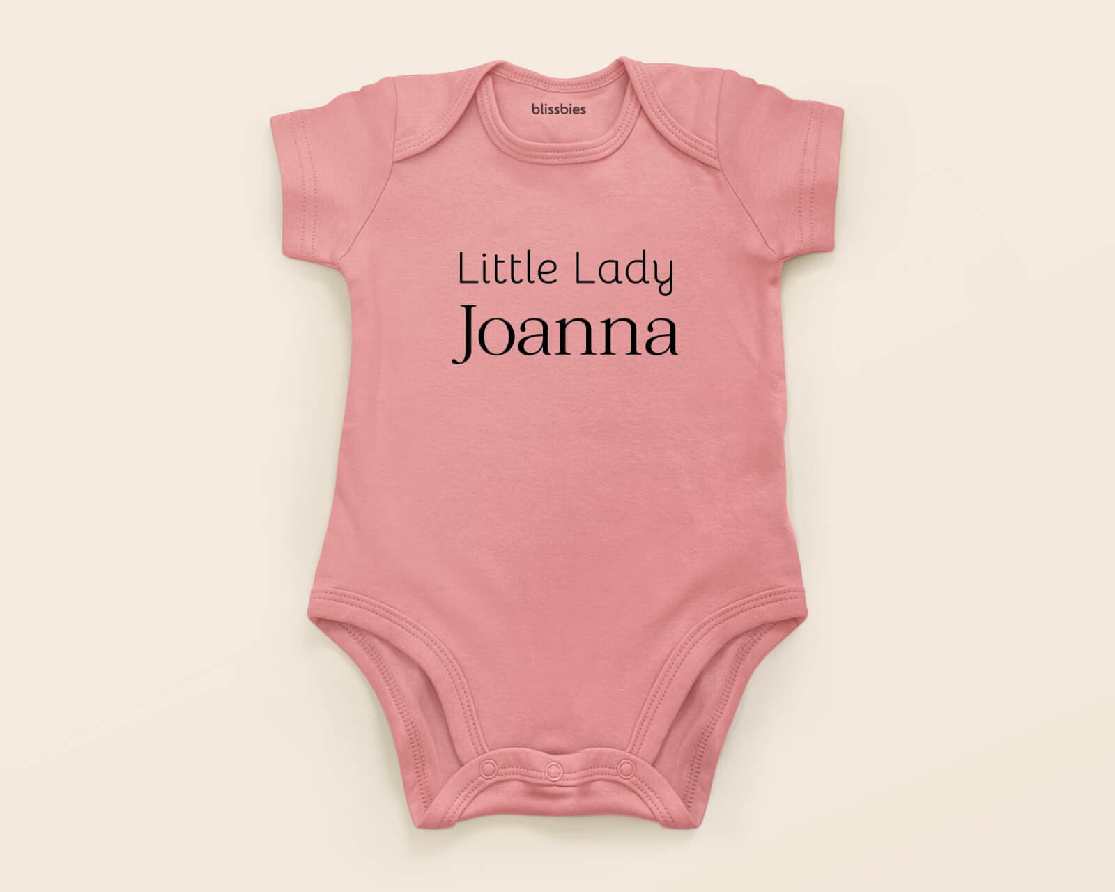 Personalised Baby Romper – Little Lady – pink romper, little lady design