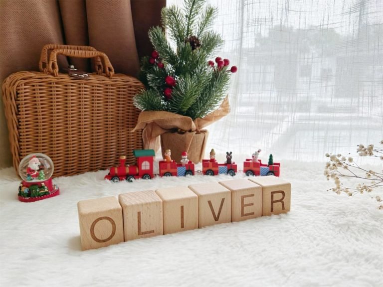 Blissbies personalised wooden name block