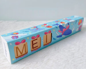 blissbies personalised wooden name block