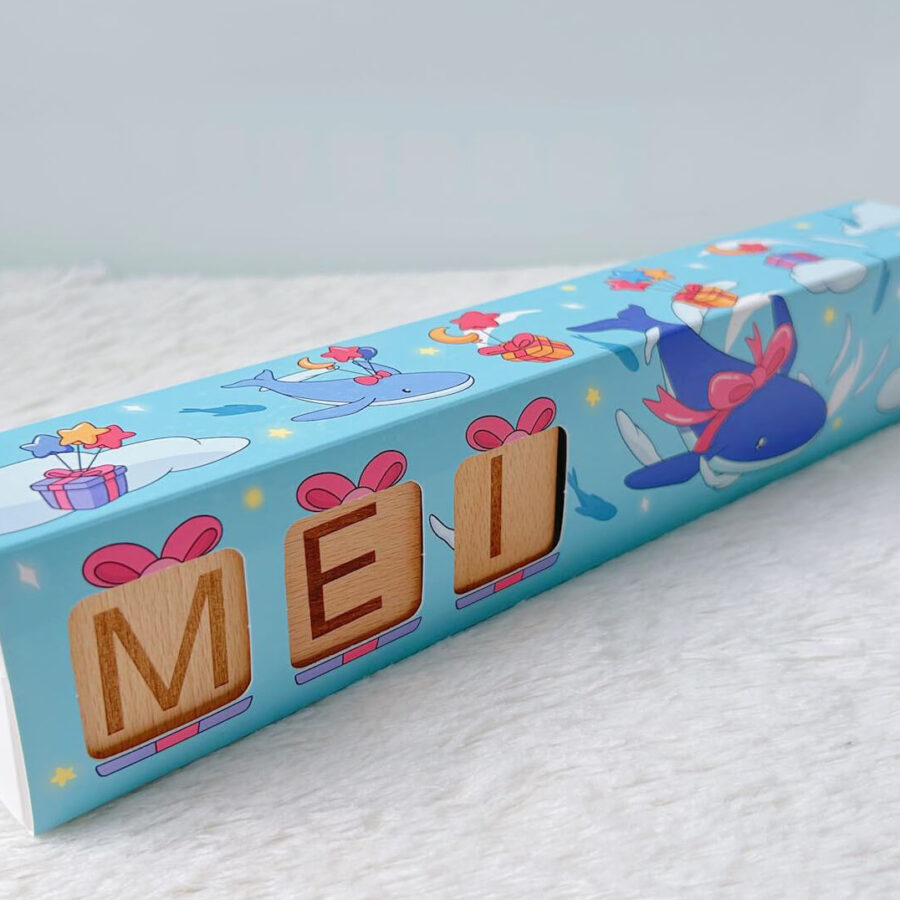 blissbies personalised wooden name block