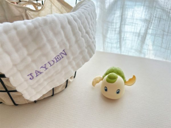 Baby saliva personalised towel
