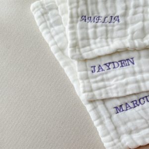 baby saliva personalised towel