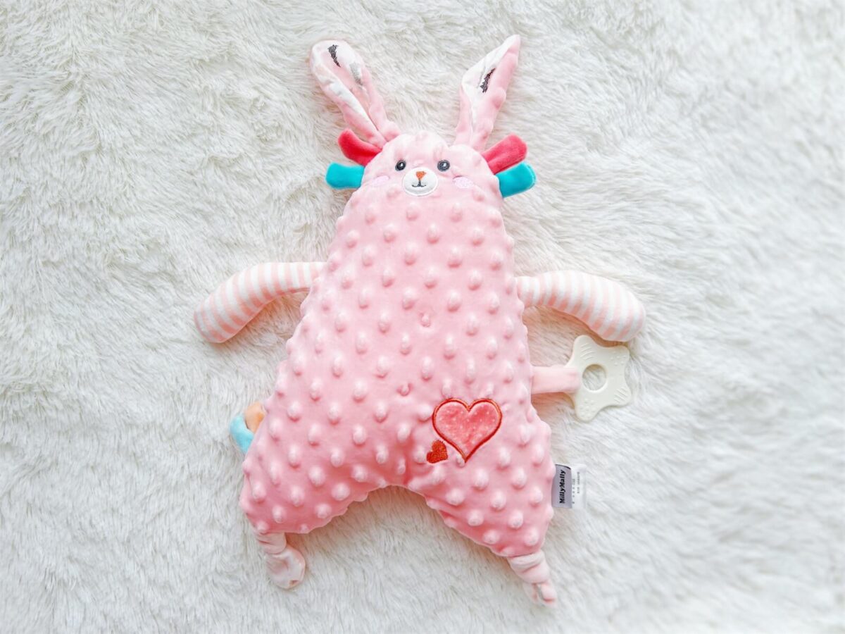 Personalised snuggle pinky puff bunny plush toy