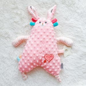 Personalised Snuggle Pinky Puff Bunny Plush Toy