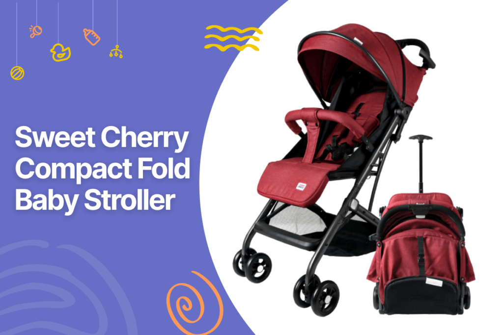 Sweet cherry compact fold baby stroller