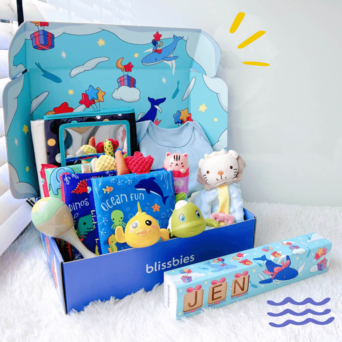 Blissbies personalised baby gift set