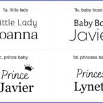 Blissbies personalised romper font style selection