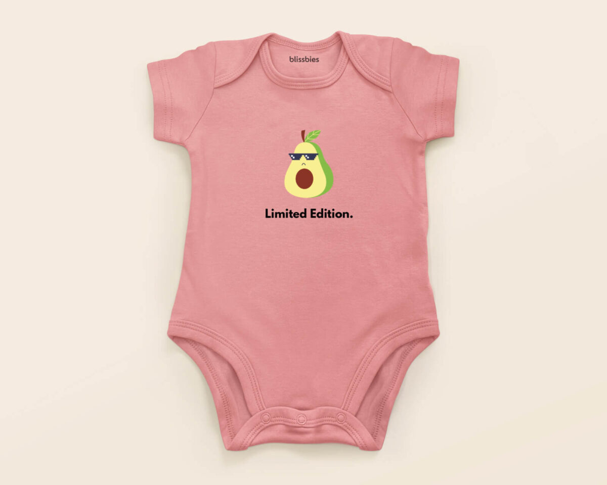 Blissbies romper pink design avocado s1