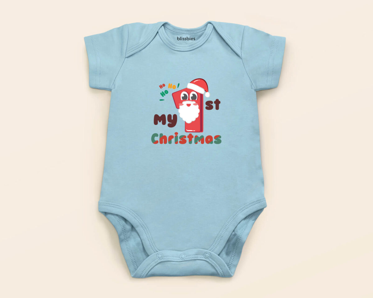 Blissbies romper blue design xmas style3 1