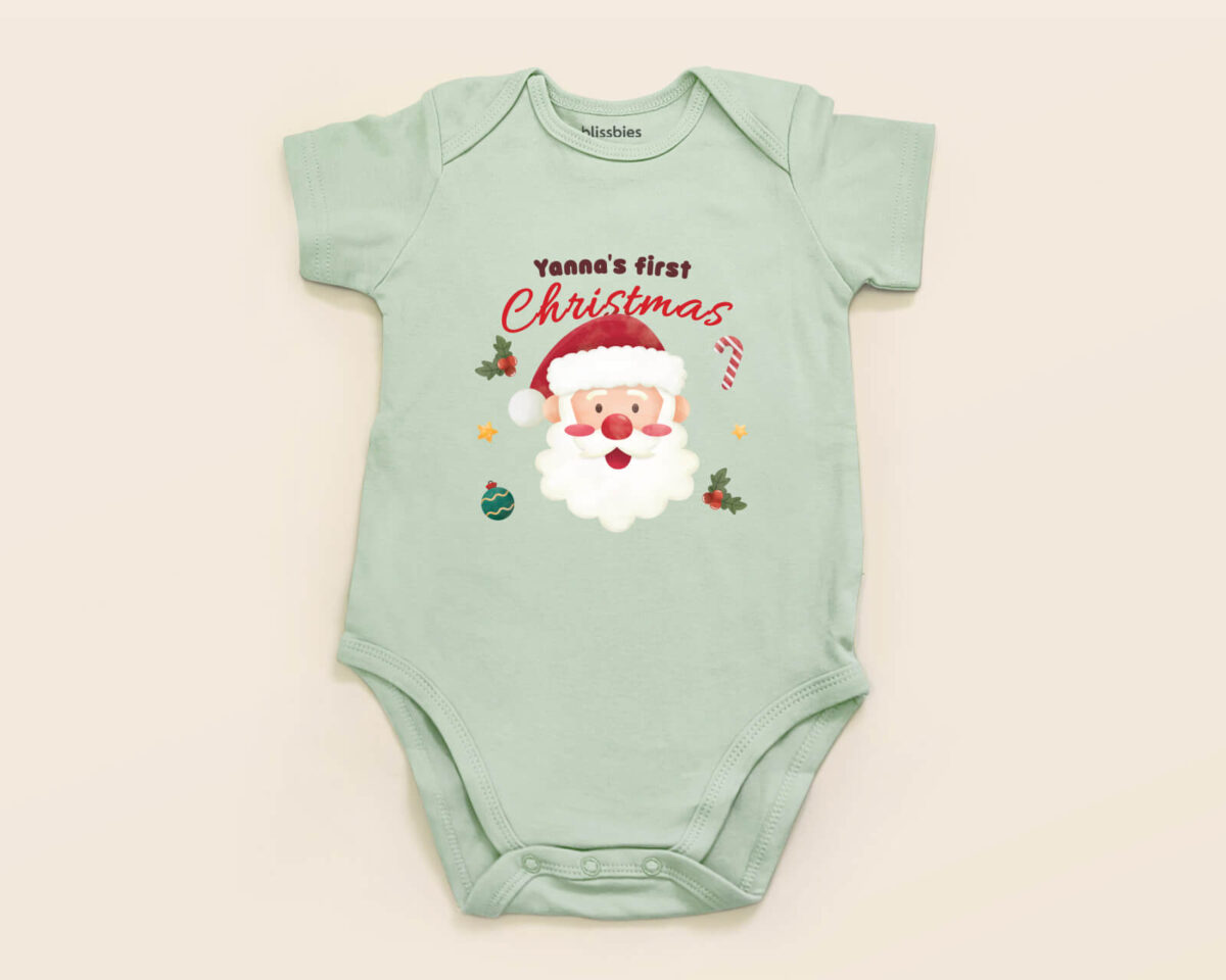 Blissbies romper green design xmas style1 1