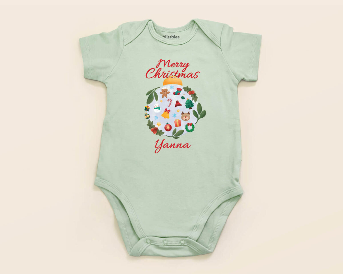 Blissbies romper green design xmas style2 1