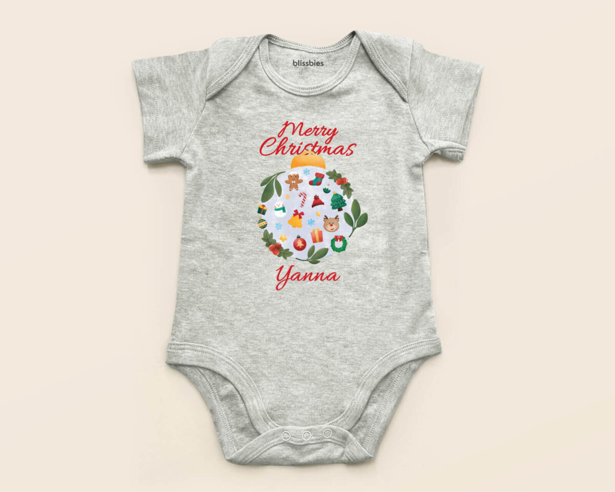 Blissbies romper grey design xmas style2 1