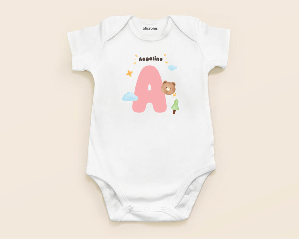 Blissbies romper white design milestone style5 custom eng 1