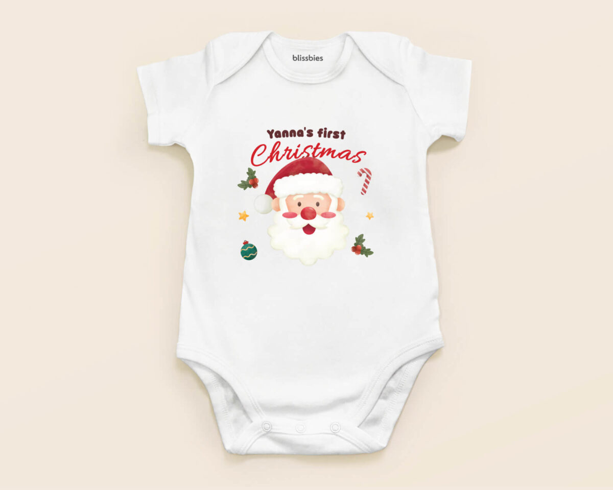 Blissbies romper white design xmas style1 1