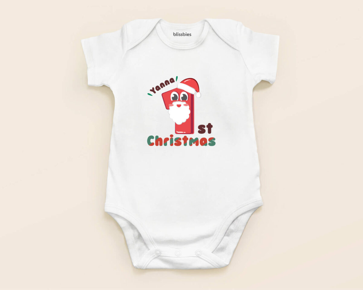 Blissbies romper white design xmas style3 1