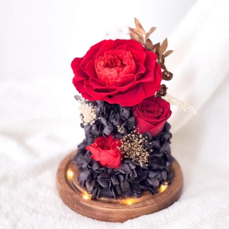 image-p-Red Roses Preserved Flower Dome-2