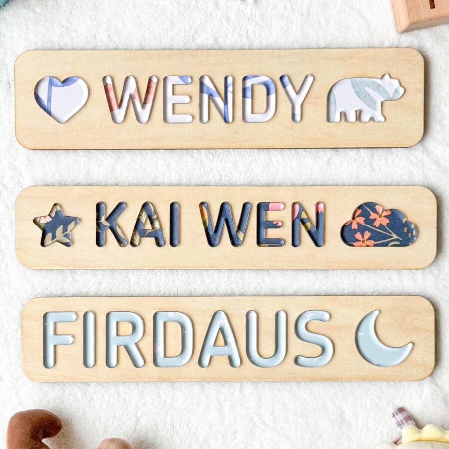 Wooden name puzzle