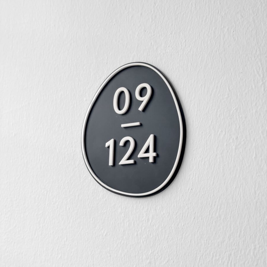 AURA Unit Number Sign (Oval Style 2)