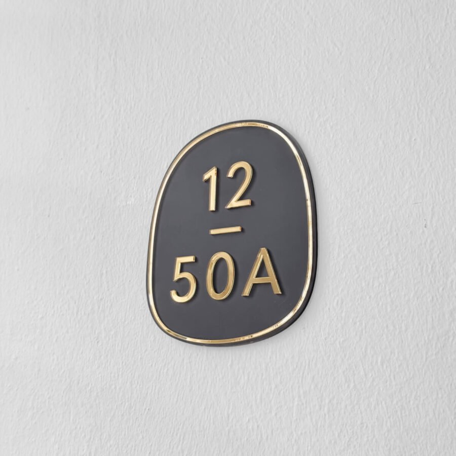 AURA Unit Number Sign (Oval Style 3)