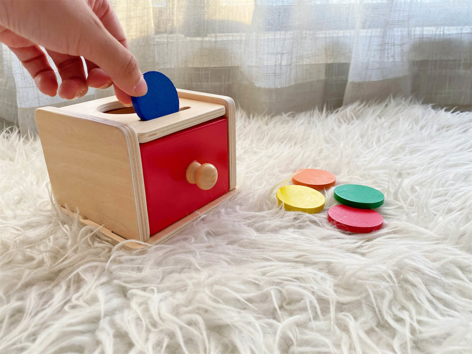 Wooden coin box