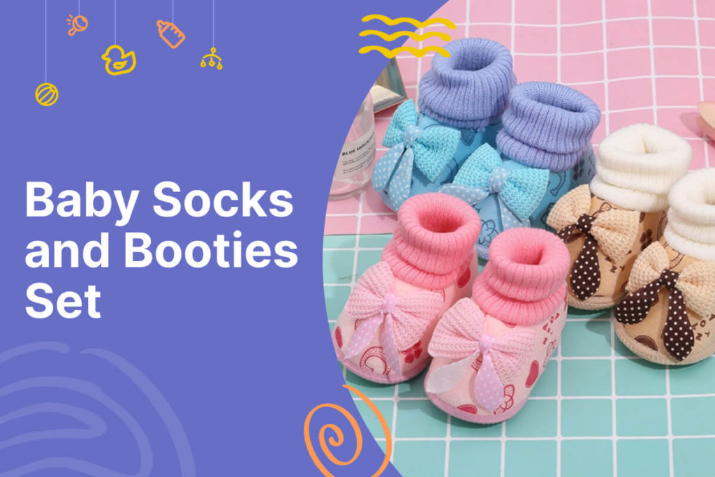 Baby socks and booties set