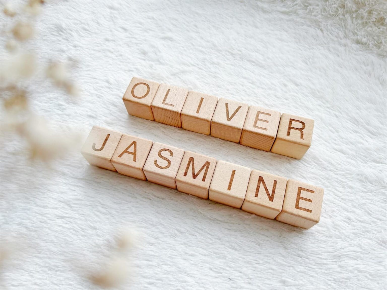 Blissbies personalised wooden name block