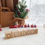 blissbies personalised wooden name block