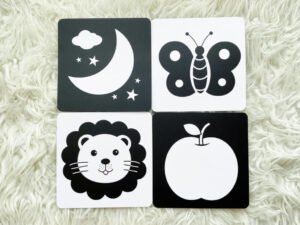High Contrast Black & White + Colourful Art Cards (80 pcs)