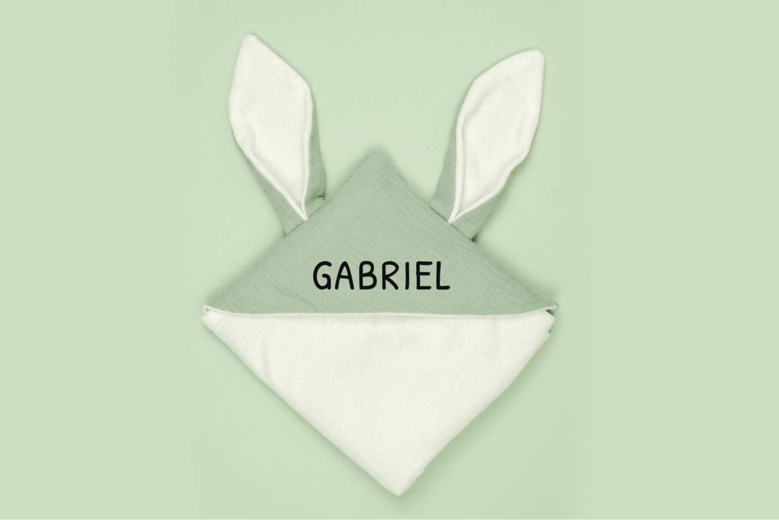 Blissbies item hooded towel green name s2 ti