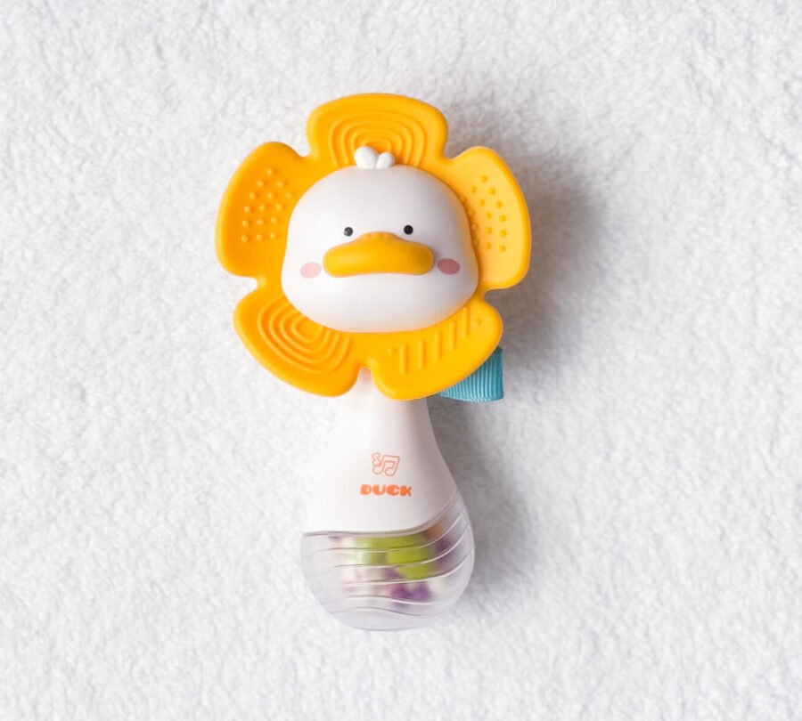 Yellow Baby Duck Rattle Teether