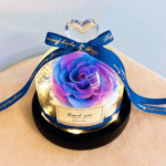 Baby Blue Preserved Flower Dome