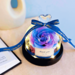 Baby Blue Preserved Flower Dome