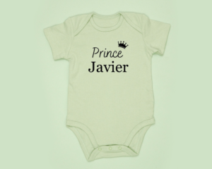 Personalised Little Prince Organic Babygrow Bodysuit